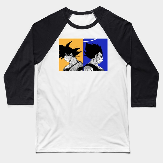 Goku and Vegeta Potara Baseball T-Shirt by PGasbarroneArt